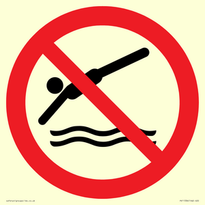 Prohibition: No diving